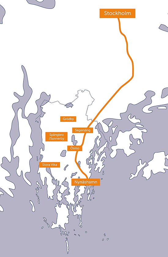 Nynäshamns kommun i Stockholmsregionen.